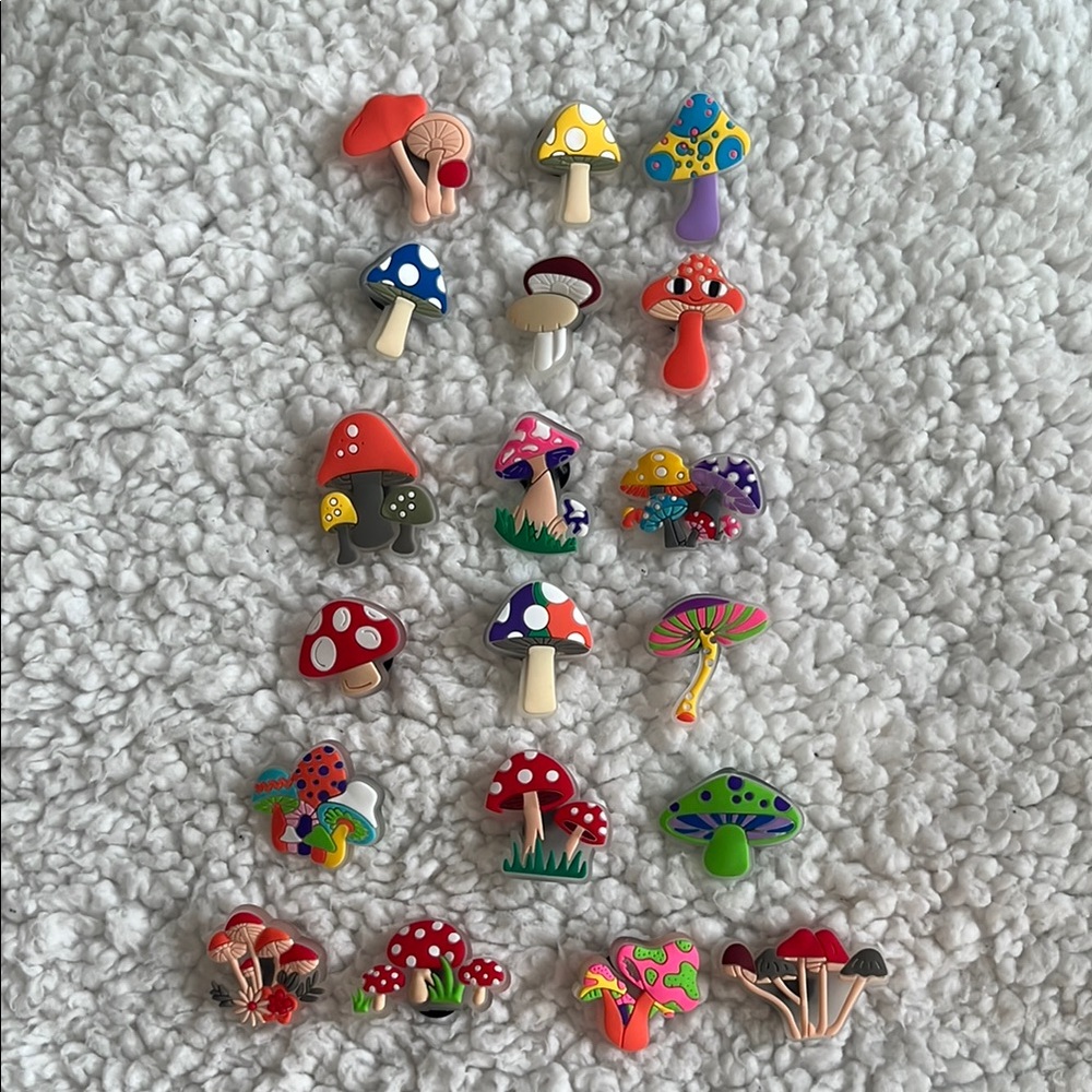 Colorful Mushroom Charms